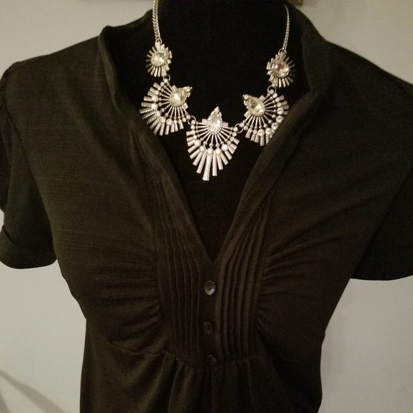 Speechless short sleeve black blouse - Picture 4 of 7
